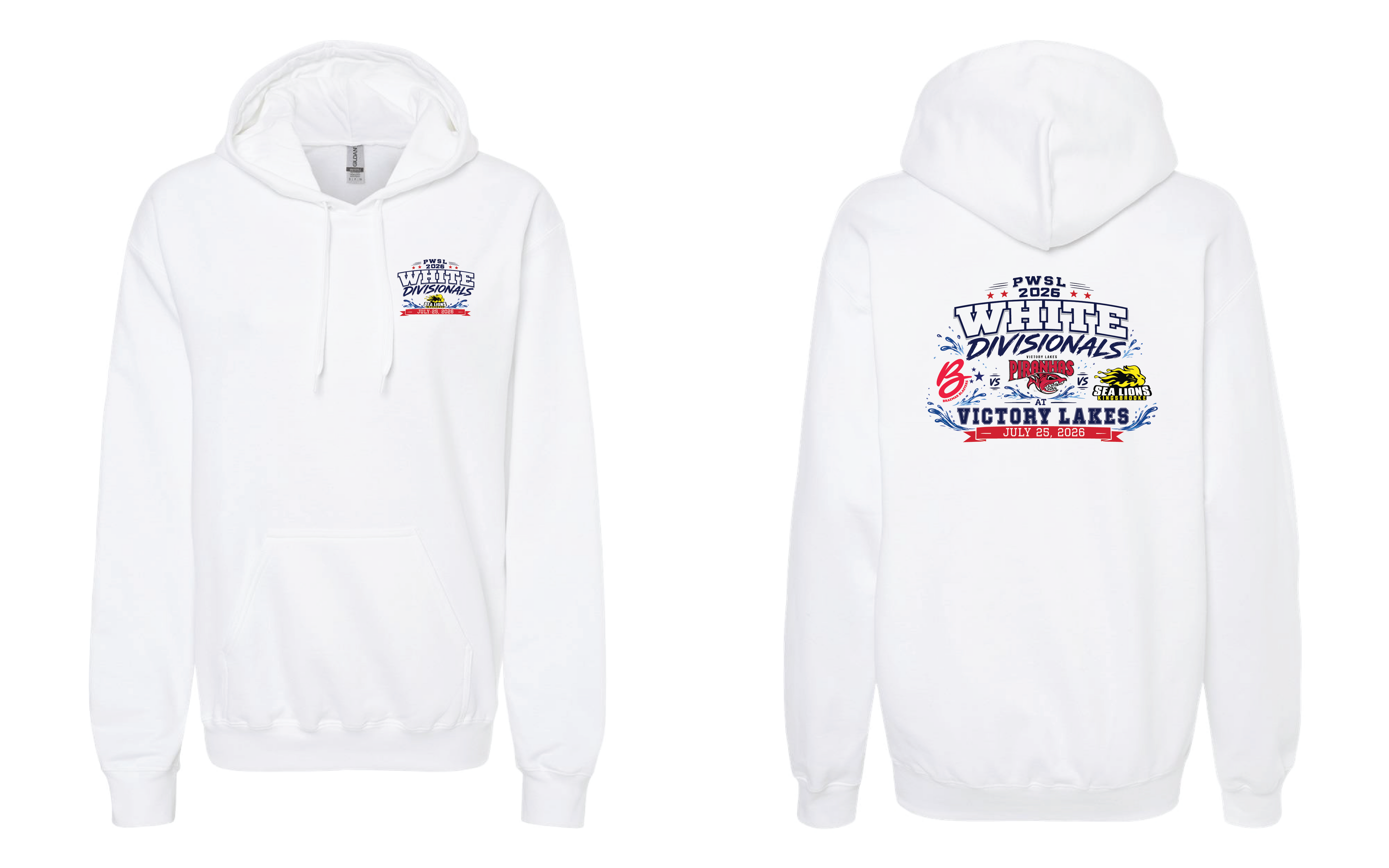 PWSL White Divisional's Meet Hoodie