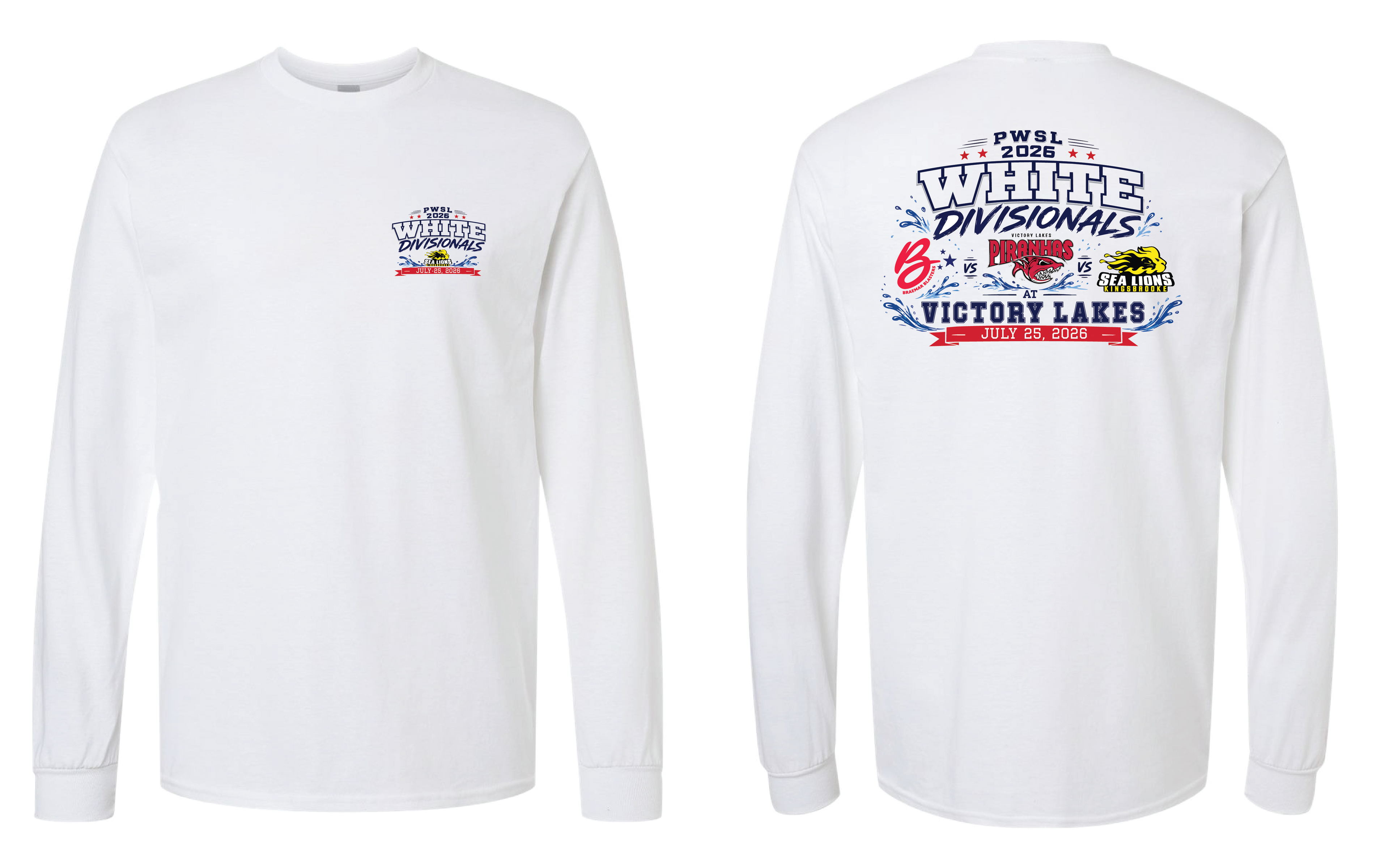 PWSL White Divisional's Meet Long Sleeve Shirt